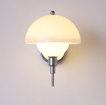 French Shape Glass Acrylic Iron 1-Light Wall Sconce Lamp