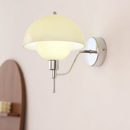 French Shape Glass Acrylic Iron 1-Light Wall Sconce Lamp