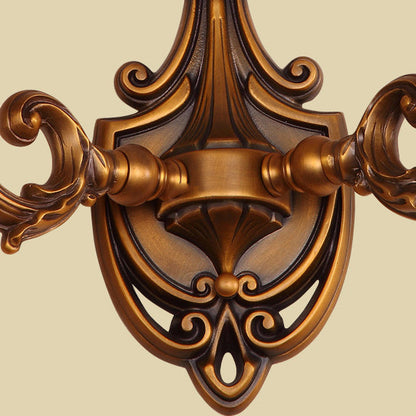Pod Patterned Marble Brass 2-Light Wall Sconce Lamp