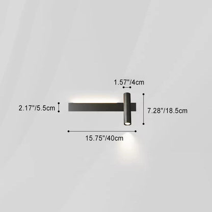 Rectangular Cylinder Acrylic Copper LED Wall Sconce Lamp