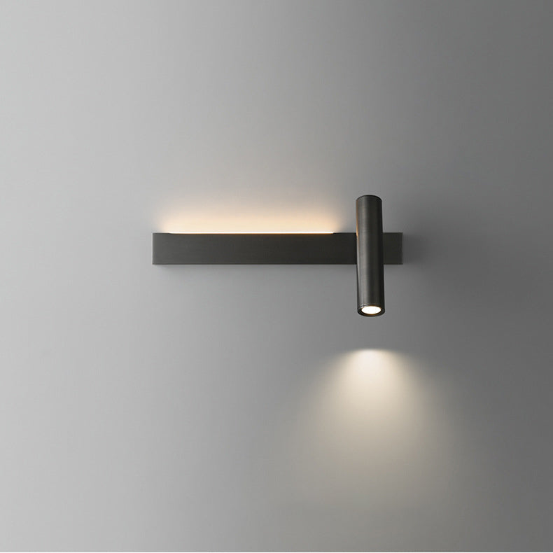 Rectangular Cylinder Acrylic Copper LED Wall Sconce Lamp