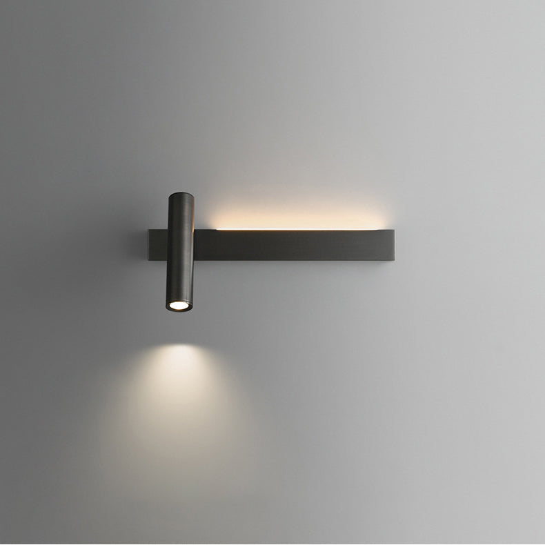 Rectangular Cylinder Acrylic Copper LED Wall Sconce Lamp