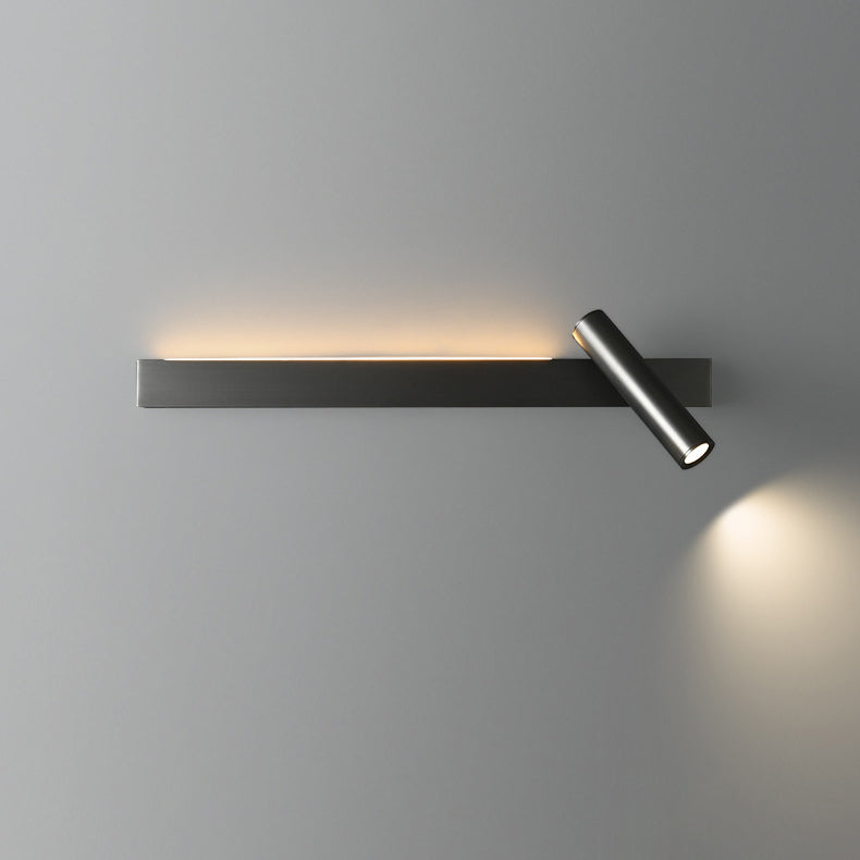 Rectangular Cylinder Acrylic Copper LED Wall Sconce Lamp
