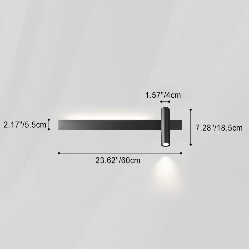 Rectangular Cylinder Acrylic Copper LED Wall Sconce Lamp