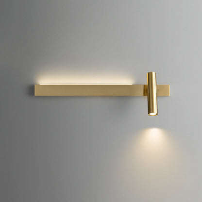 Rectangular Cylinder Acrylic Copper LED Wall Sconce Lamp