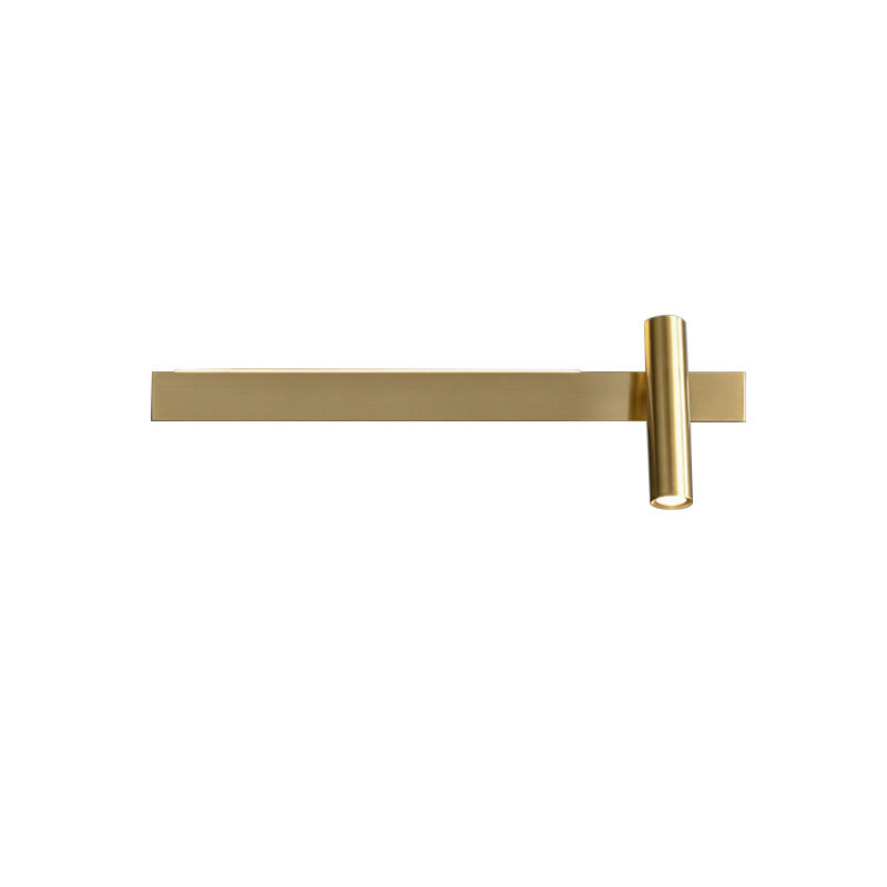Rectangular Cylinder Acrylic Copper LED Wall Sconce Lamp
