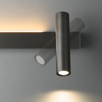 Rectangular Cylinder Acrylic Copper LED Wall Sconce Lamp