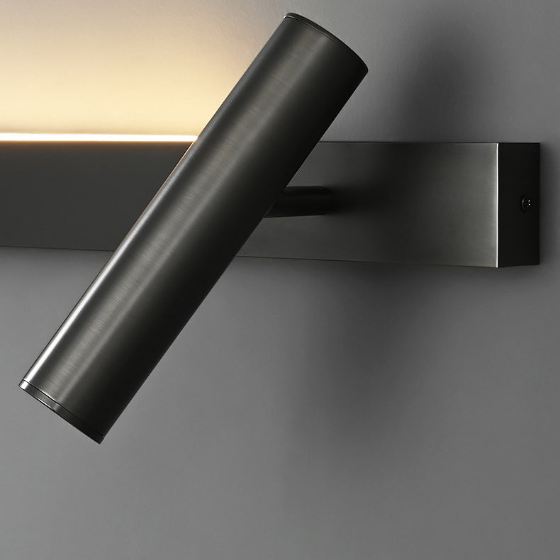 Rectangular Cylinder Acrylic Copper LED Wall Sconce Lamp