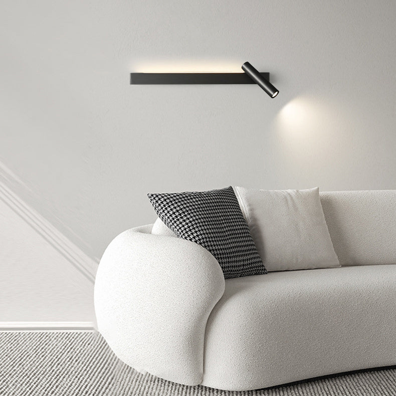 Rectangular Cylinder Acrylic Copper LED Wall Sconce Lamp