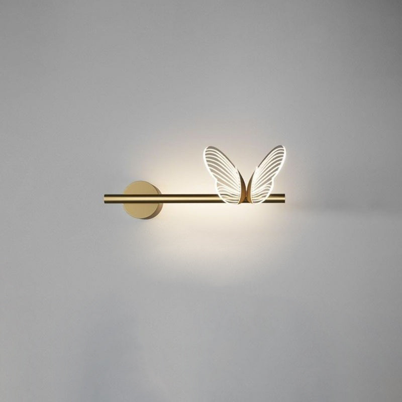 Butterfly Long Acrylic Aluminum Iron LED Wall Sconce Lamp