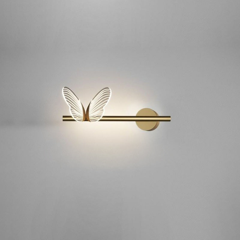 Butterfly Long Acrylic Aluminum Iron LED Wall Sconce Lamp