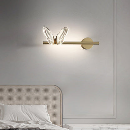 Butterfly Long Acrylic Aluminum Iron LED Wall Sconce Lamp