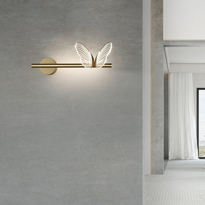 Butterfly Long Acrylic Aluminum Iron LED Wall Sconce Lamp