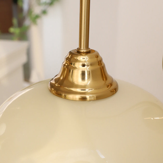 French Curved Round Glass Iron 1-Light Wall Sconce Lamp