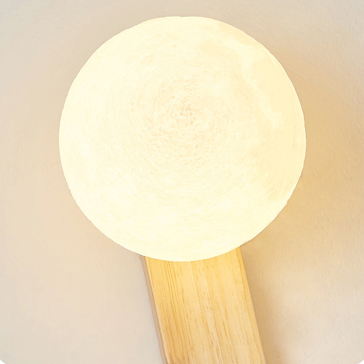 Japanese PLA Plastic Solid Wood 1-Light Wall Sconce Lamp