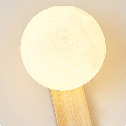Japanese PLA Plastic Solid Wood 1-Light Wall Sconce Lamp