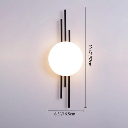 Scandinavian Round Acrylic Iron LED Wall Sconce Lamp