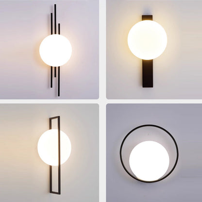 Scandinavian Round Acrylic Iron LED Wall Sconce Lamp