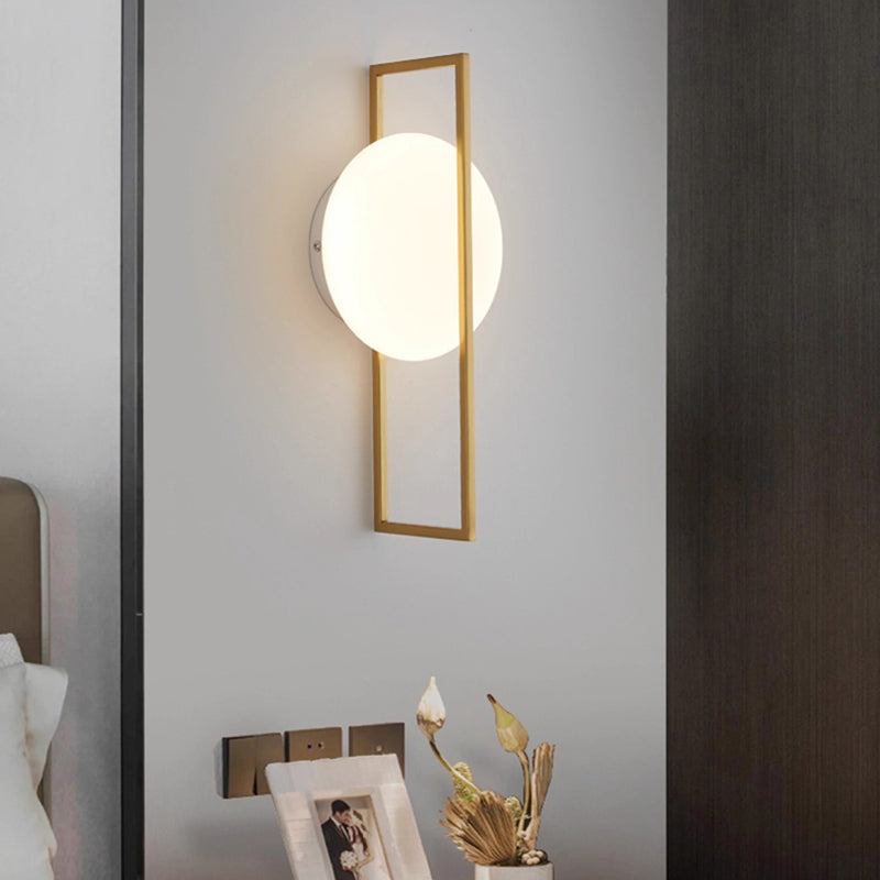 Scandinavian Round Acrylic Iron LED Wall Sconce Lamp