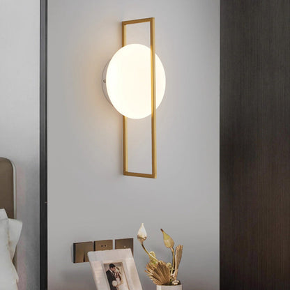 Scandinavian Round Acrylic Iron LED Wall Sconce Lamp
