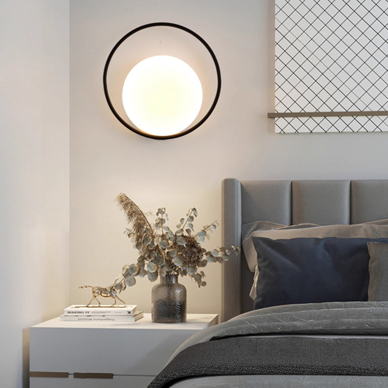 Scandinavian Round Acrylic Iron LED Wall Sconce Lamp