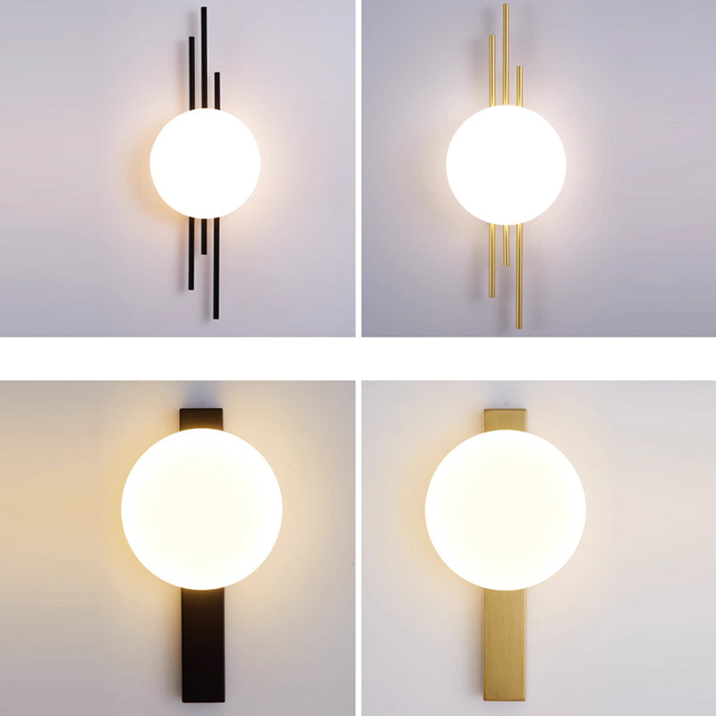 Scandinavian Round Acrylic Iron LED Wall Sconce Lamp