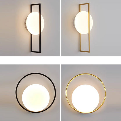 Scandinavian Round Acrylic Iron LED Wall Sconce Lamp
