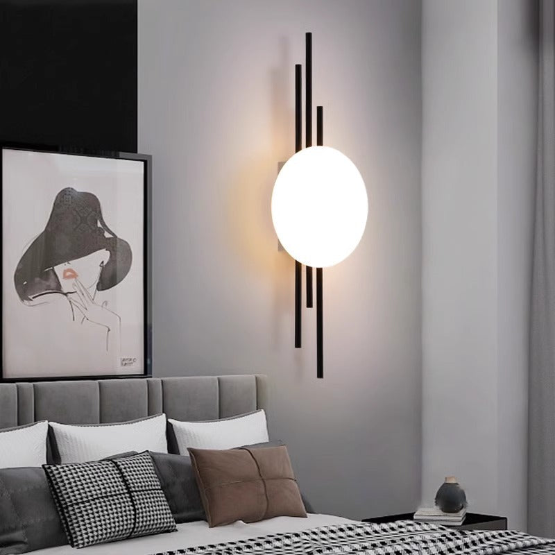 Scandinavian Round Acrylic Iron LED Wall Sconce Lamp