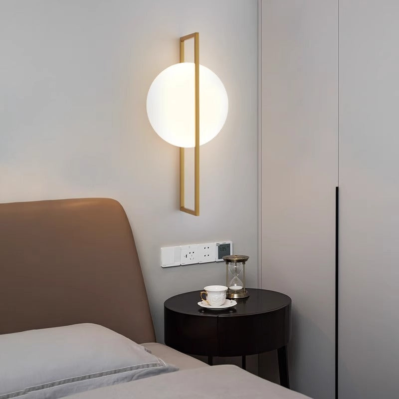 Scandinavian Round Acrylic Iron LED Wall Sconce Lamp