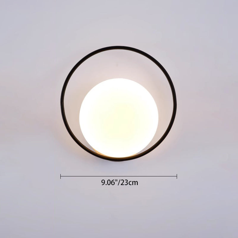 Scandinavian Round Acrylic Iron LED Wall Sconce Lamp