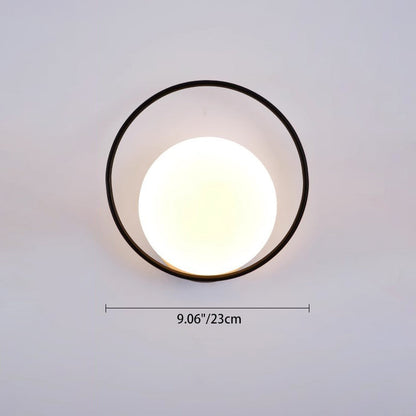 Scandinavian Round Acrylic Iron LED Wall Sconce Lamp