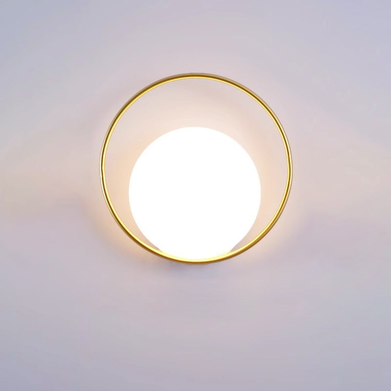 Scandinavian Round Acrylic Iron LED Wall Sconce Lamp