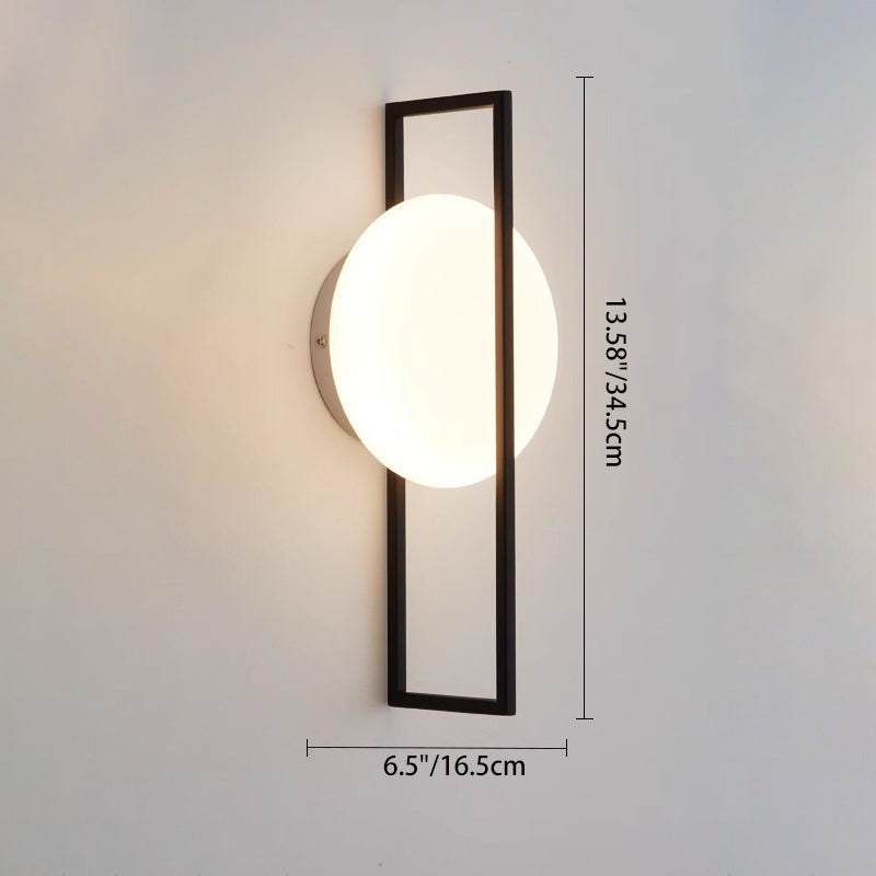 Scandinavian Round Acrylic Iron LED Wall Sconce Lamp
