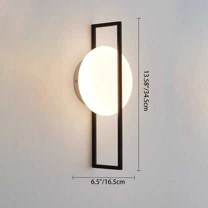 Scandinavian Round Acrylic Iron LED Wall Sconce Lamp