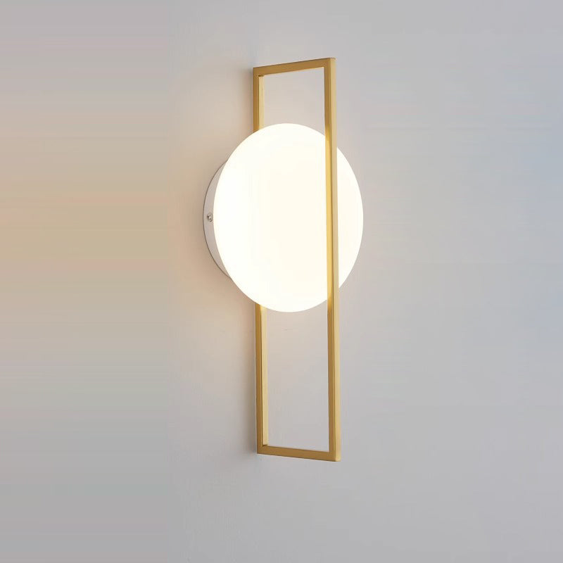 Scandinavian Round Acrylic Iron LED Wall Sconce Lamp
