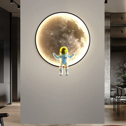 Deco Starry Night Round PC Aluminum Wall Sconce Lamp