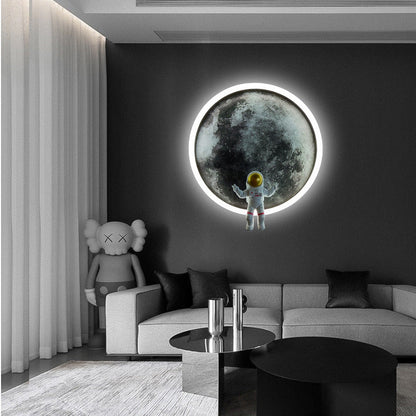 Deco Starry Night Round PC Aluminum Wall Sconce Lamp