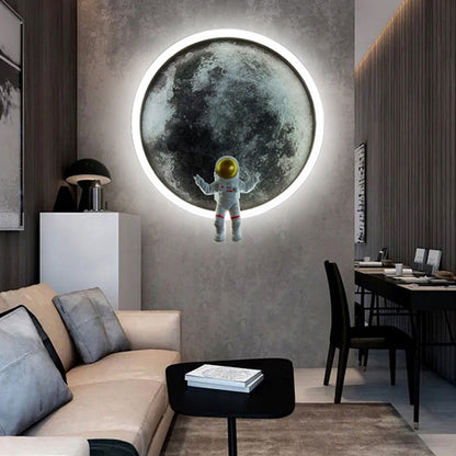 Deco Starry Night Round PC Aluminum Wall Sconce Lamp