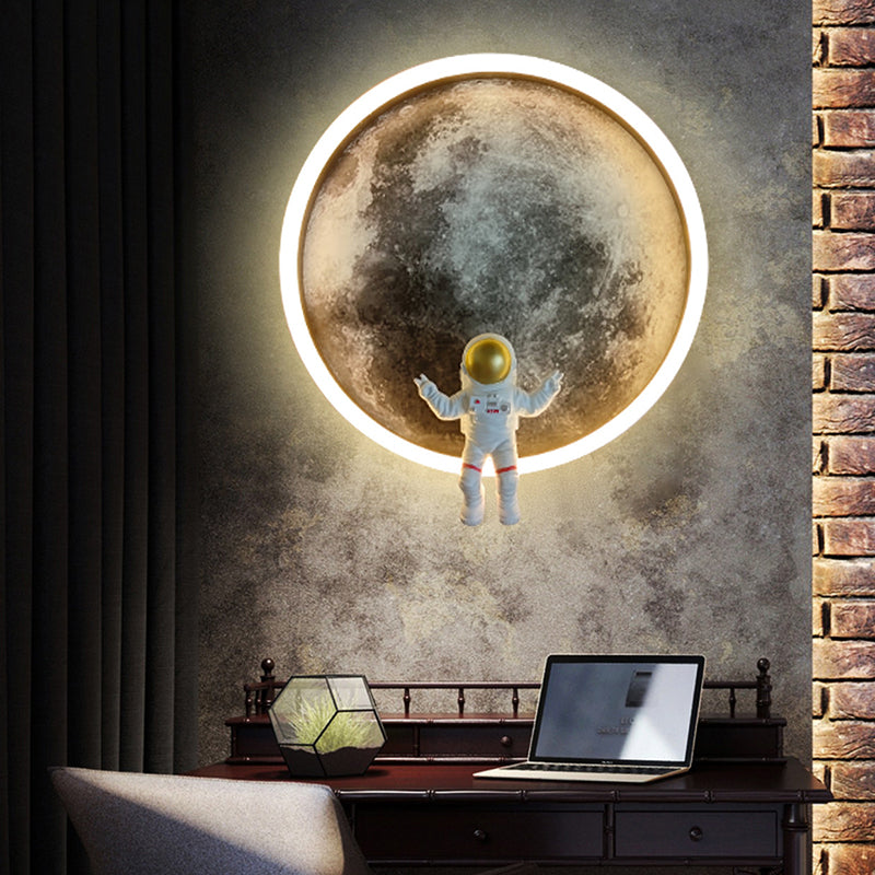 Deco Starry Night Round PC Aluminum Wall Sconce Lamp