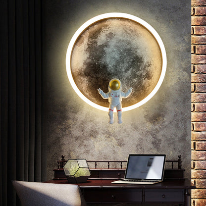 Deco Starry Night Round PC Aluminum Wall Sconce Lamp