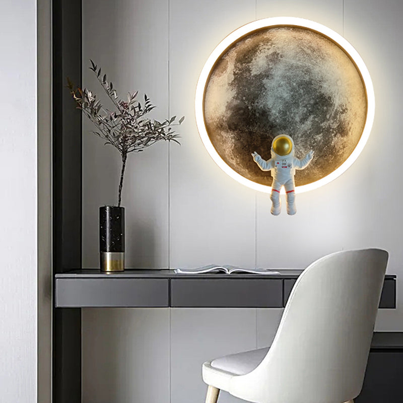 Deco Starry Night Round PC Aluminum Wall Sconce Lamp