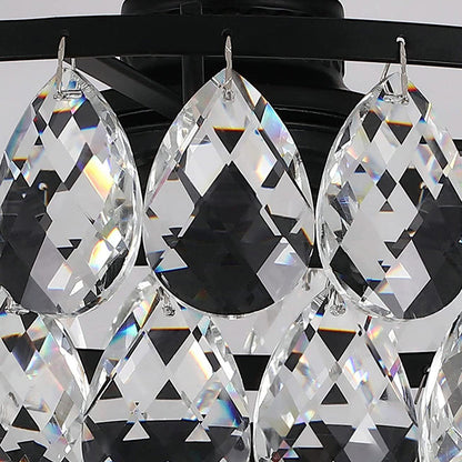 Contemporary Crystal Iron Ceiling Light