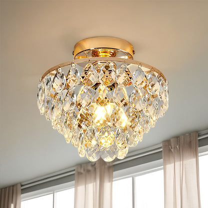 Contemporary Crystal Iron Ceiling Light