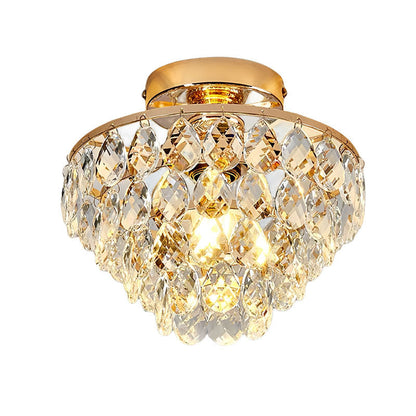 Contemporary Crystal Iron Ceiling Light