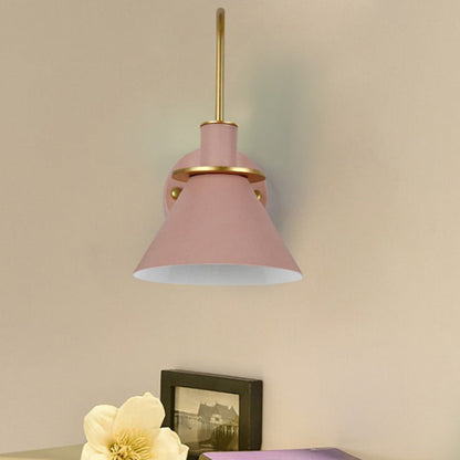 Scandinavian Curved Round Iron 1-Light Wall Sconce Lamp