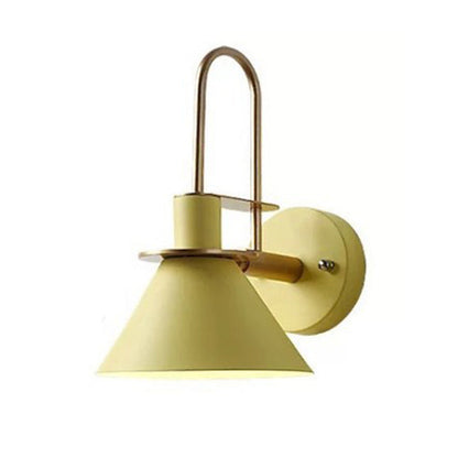 Scandinavian Curved Round Iron 1-Light Wall Sconce Lamp