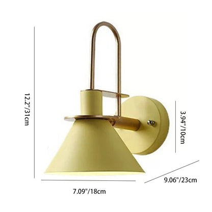 Scandinavian Curved Round Iron 1-Light Wall Sconce Lamp