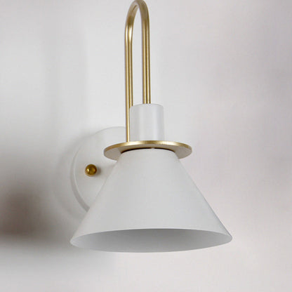 Scandinavian Curved Round Iron 1-Light Wall Sconce Lamp