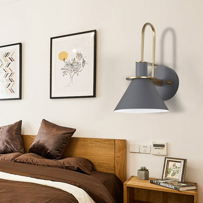 Scandinavian Curved Round Iron 1-Light Wall Sconce Lamp