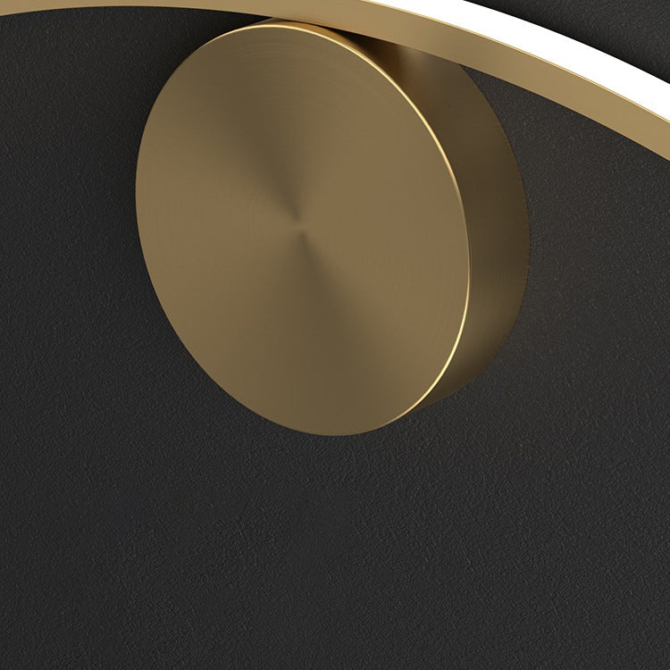 Copper Silicone Line Wave Circle LED Wall Sconce Lamp